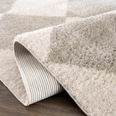 Arilla Gray Washable Diamond Area Rug