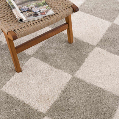 Arilla Gray Washable Diamond Area Rug