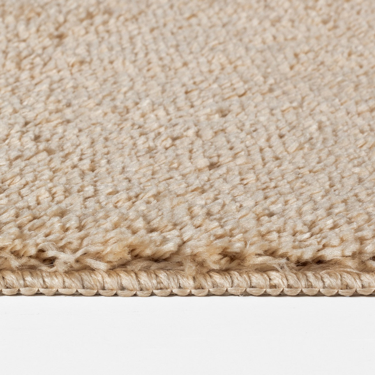 JUNE Machine Washable Non-Slip Beige Bathroom Rug Texture