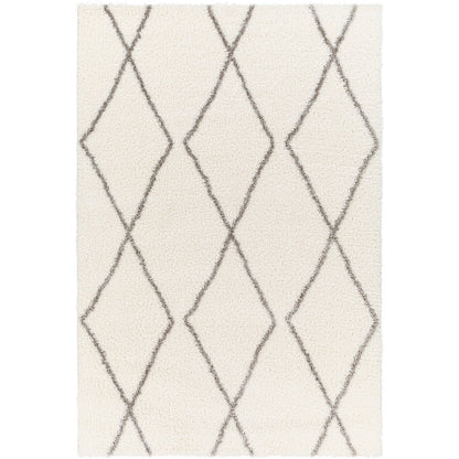 JUNO Shaggy Modern Plush Pile Ivory Area Rug
