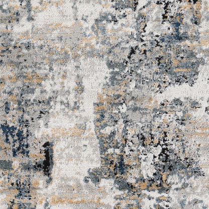 LENA Abstract Modern Marble Medium Grey Area Rug