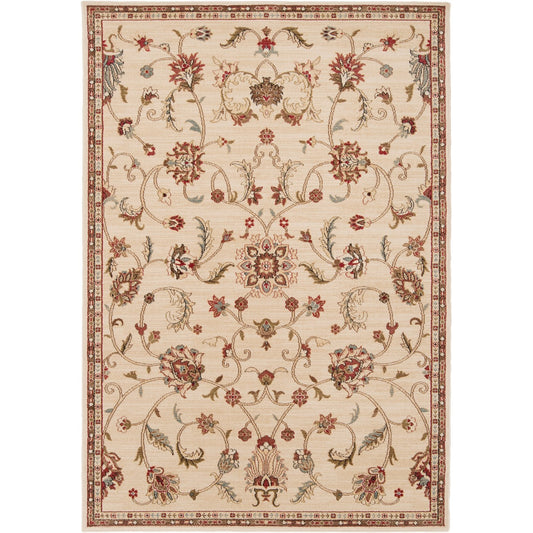 KABANI Scandi Traditional Boho Khaki Area Rug Flat