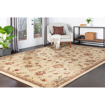 KABANI Scandi Traditional Boho Khaki Area Rug Roomscene