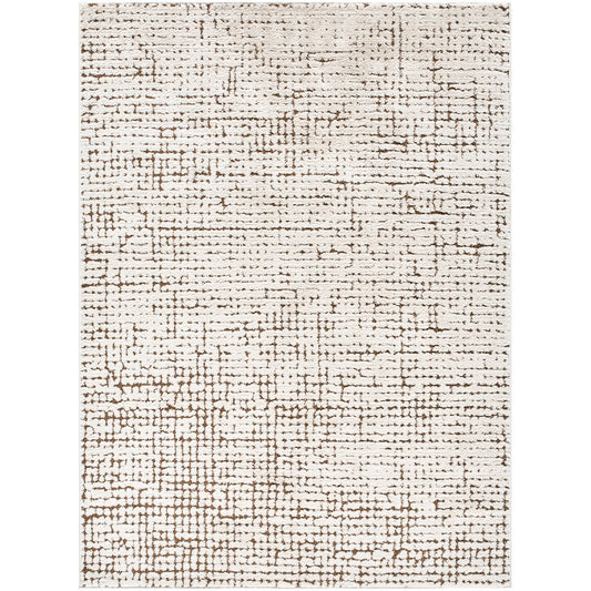 KAELIE Our PNW Home x Livabliss Scandi High Pile Ivory/Brown Area Rug Flat