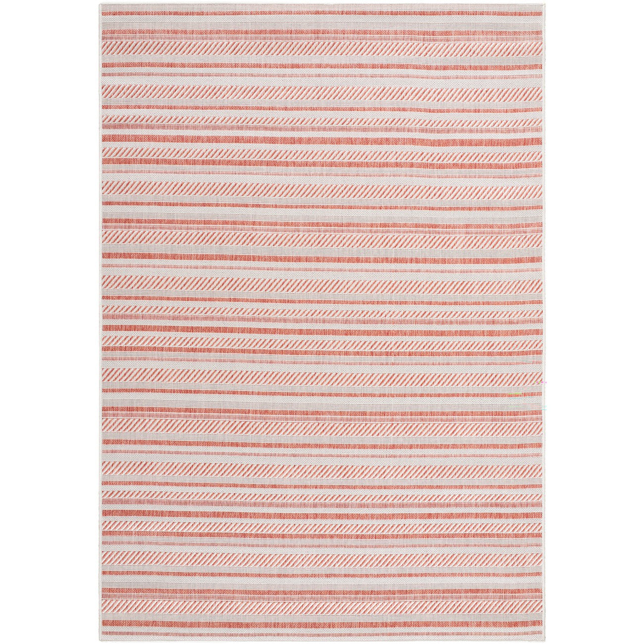 KAVITA Indoor & Outdoor Global Coral/Pink Area Rug