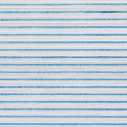 KAYSA Scandi Modern Dark Blue Striped Area Rug