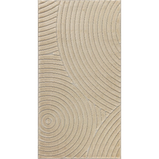 KOANA Indoor & Outdoor Scandi Modern Beige Area Rug Flat