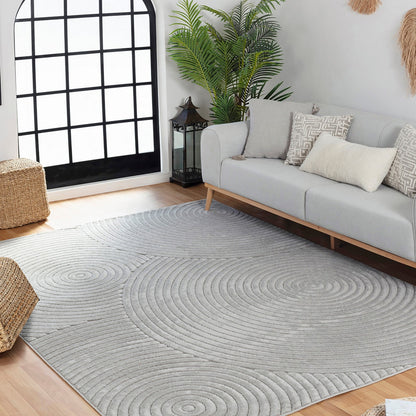 KOANA Indoor & Outdoor Scandi Modern Grey Area Rug
