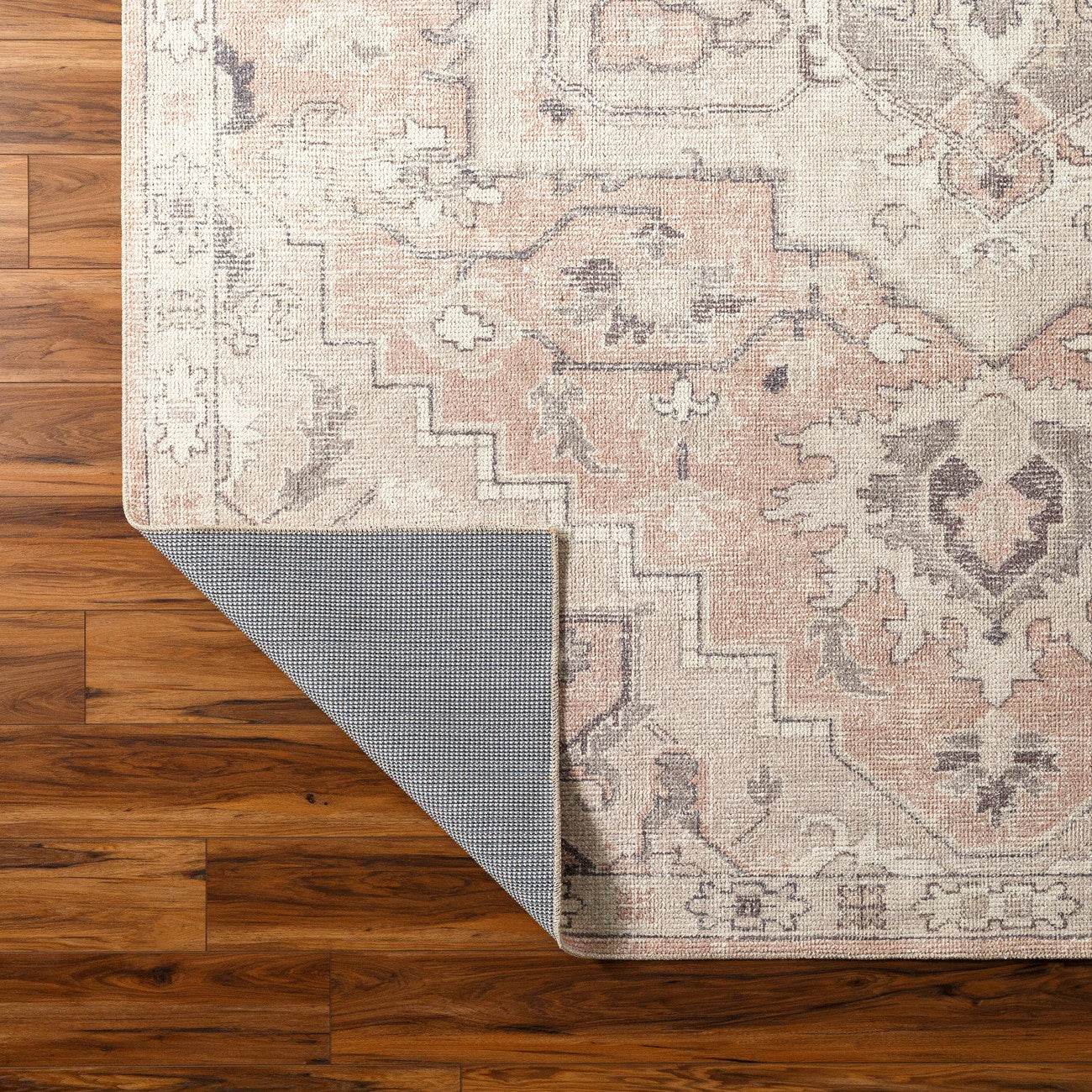 KRISHNA Becki Owens x Livabliss Vintage Traditional Oriental Boho Salmon Area Rug 