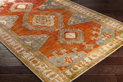 Kullar Orange Washable Area Rug