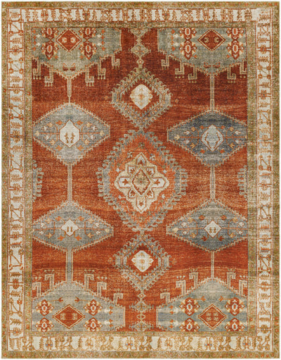 Kullar Orange Washable Area Rug