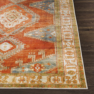 Kullar Orange Washable Area Rug