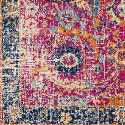 KUSH Vintage Traditional Oriental Boho Burgundy Area Rug Swatch