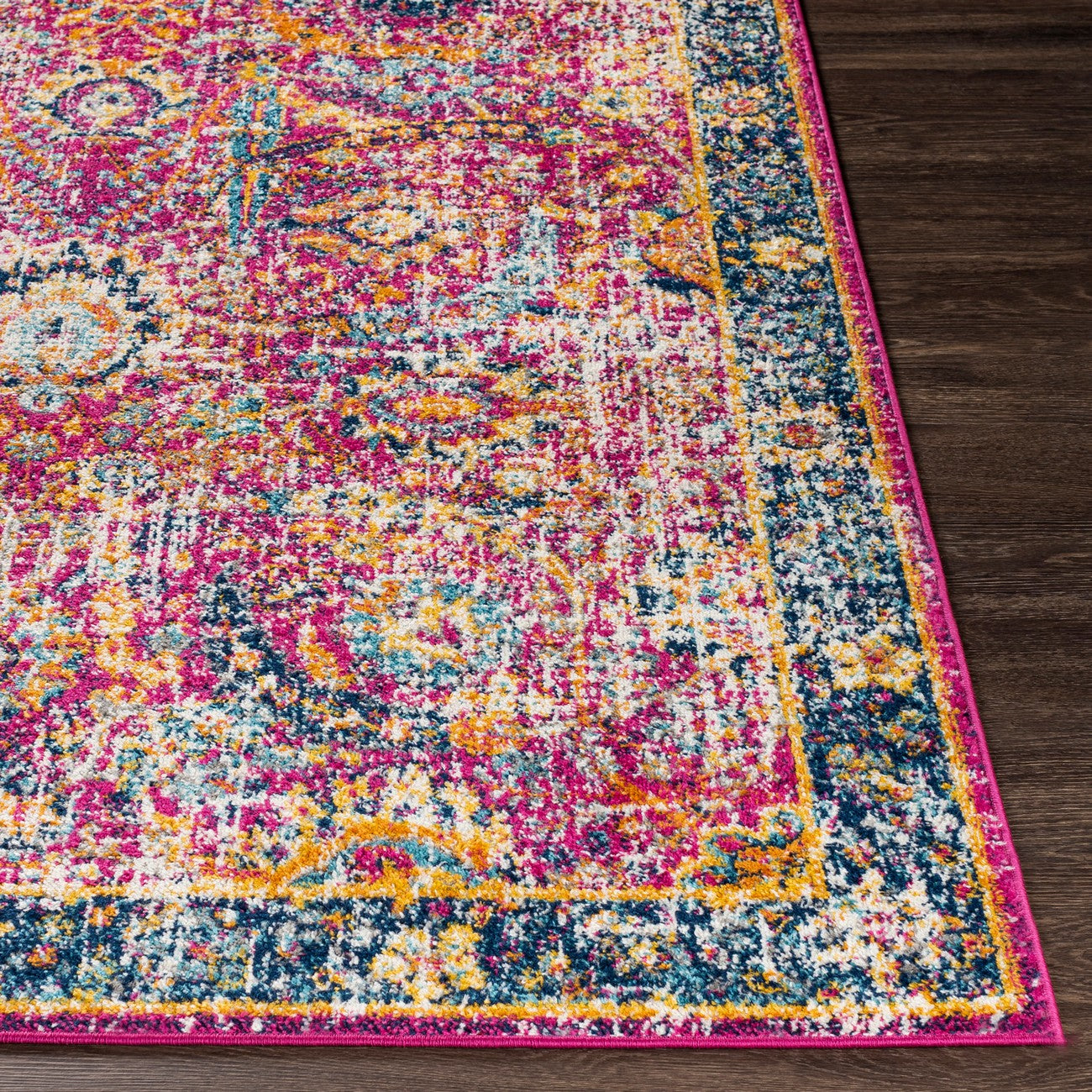 KUSH Vintage Traditional Oriental Boho Burgundy Area Rug Front
