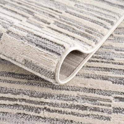 Alexey Gray Broken-Striped Area Rug