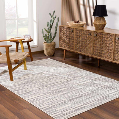 Alexey Gray Broken-Striped Area Rug