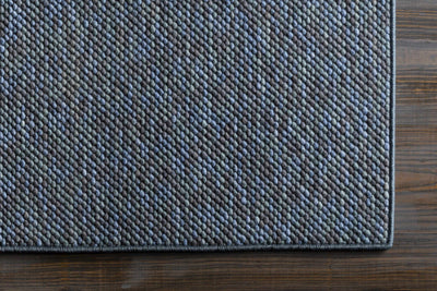 Custom Size Lucca Dark Blue Textured Rug