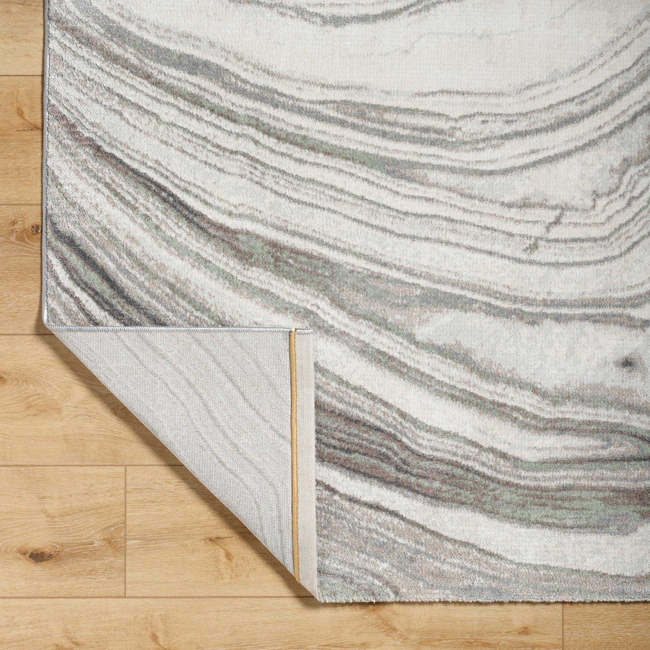 LILAC Scandi Modern Light Grey Area Rug Fold