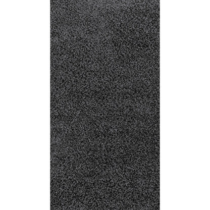 LILLY Shaggy Solid Color Plush Pile Dark Grey Area Rug Flat