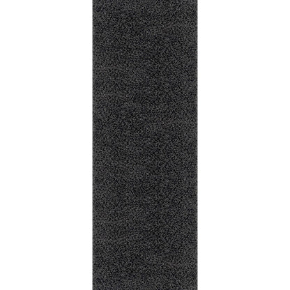 LILLY Shaggy Solid Color Plush Pile Dark Grey Area Rug Flat