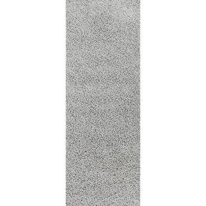 LILLY Shaggy Solid Color Plush Pile Grey Area Rug Flat