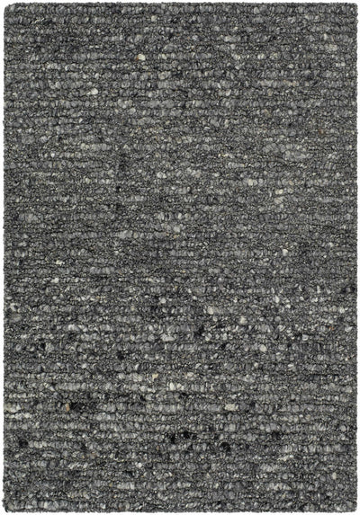 Sample Winta Black Wool Area Rug