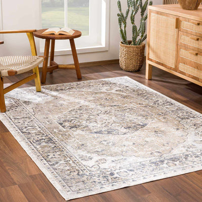 Rudo Beige Washable Area Rug