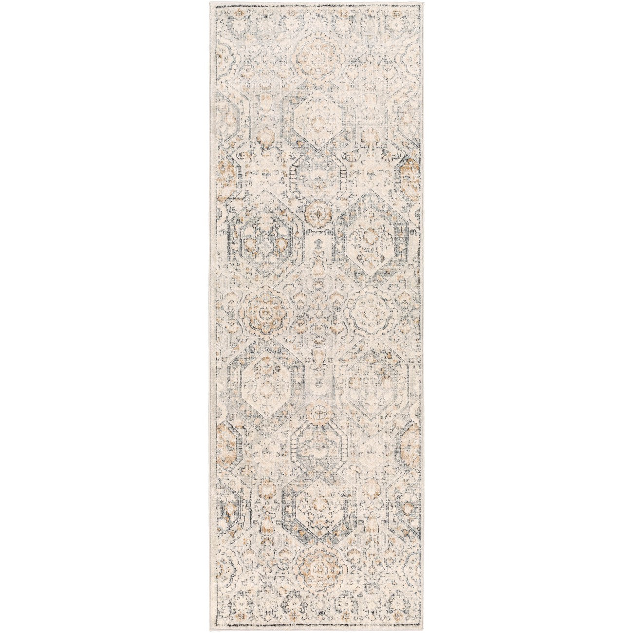 LOTUS Vintage Traditional Oriental Boho Tan/Ivory Area Rug