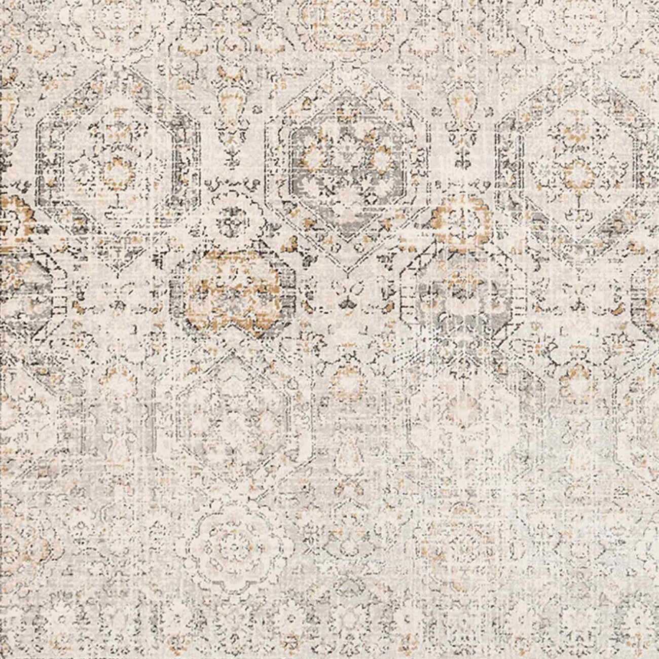 LOTUS Vintage Traditional Oriental Boho Tan/Ivory Area Rug
