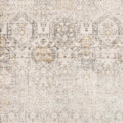 LOTUS Vintage Traditional Oriental Boho Tan/Ivory Area Rug