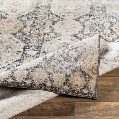 LOTUS Vintage Traditional Oriental Boho Black Area Rug Fold