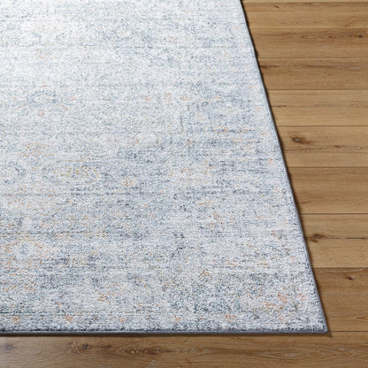 LOU Vintage Oriental Boho Blue Area Rug Front