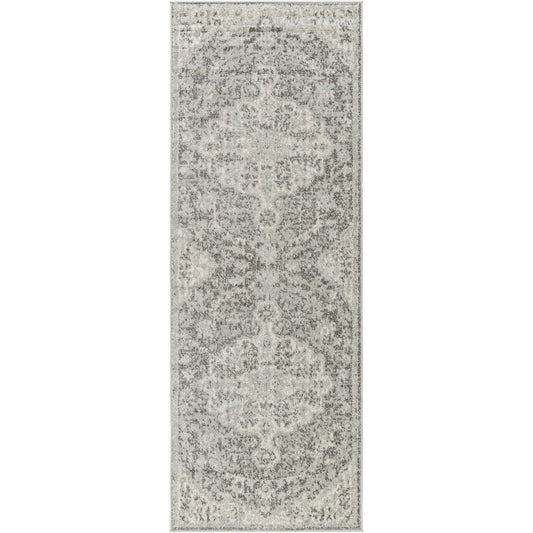 LOU Vintage Traditional Oriental Boho Black Area Rug Flat