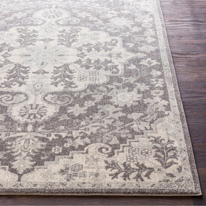 LOU Vintage Traditional Oriental Boho Black Area Rug
