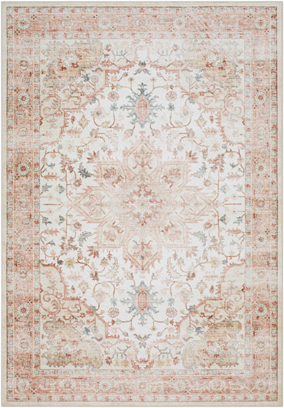 Sample Lotan Pink Medallion Washable Area Rug