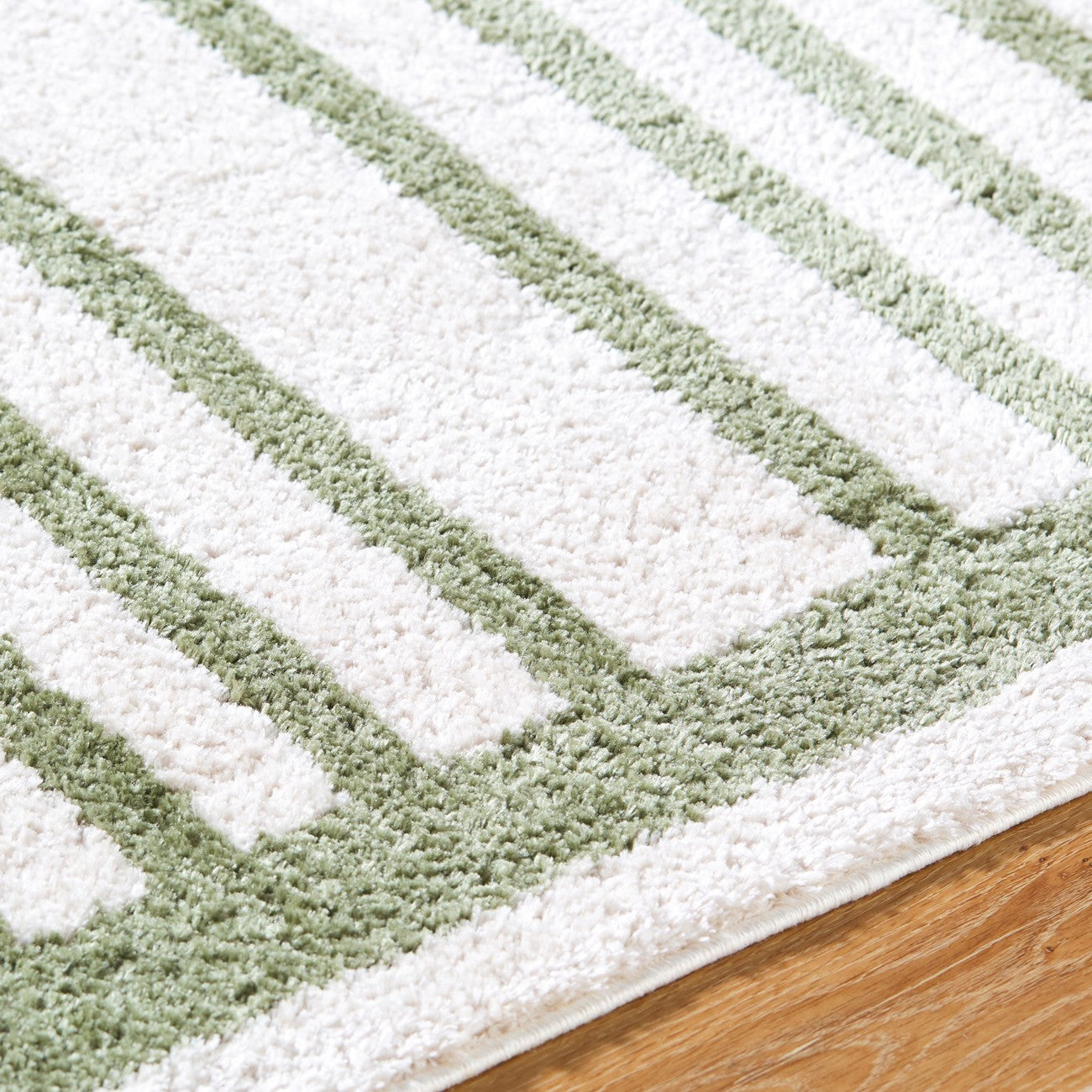 LUCILE Machine Washable Modern Shaggy Grass Green Area Rug Texture