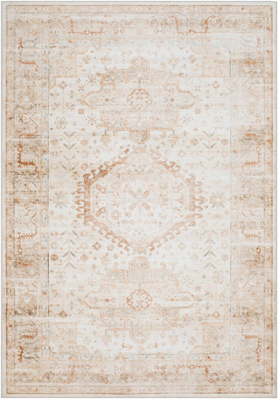 Sample Laran Rust Distressed Washable Area Rug