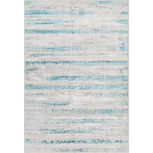 MAEVA Scandi Modern Teal Area Rug Flat