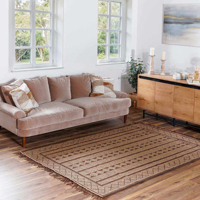 Maia Jute & Leather Area Rug