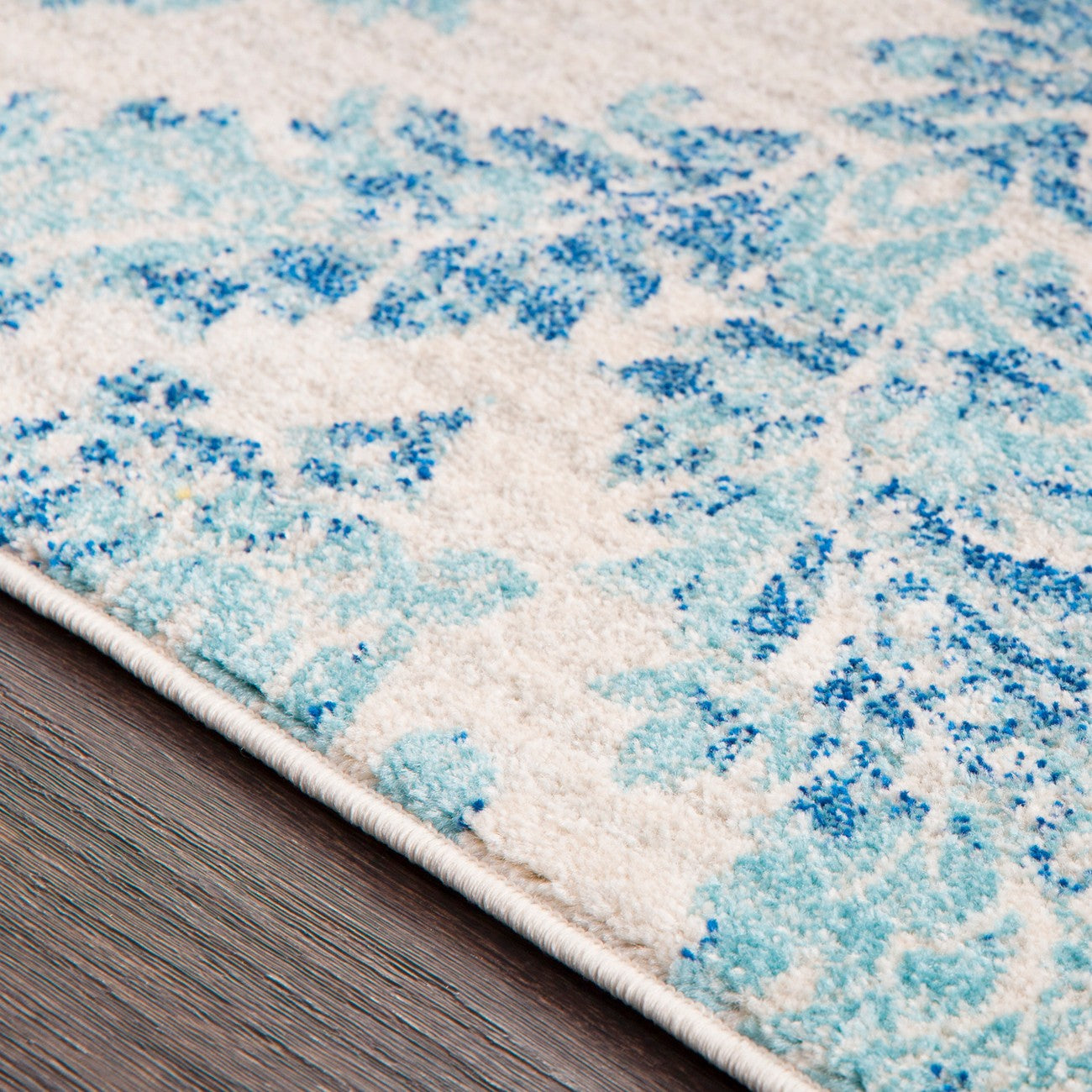 MALTI Vintage Traditional Oriental Boho Teal Area Rug Texture