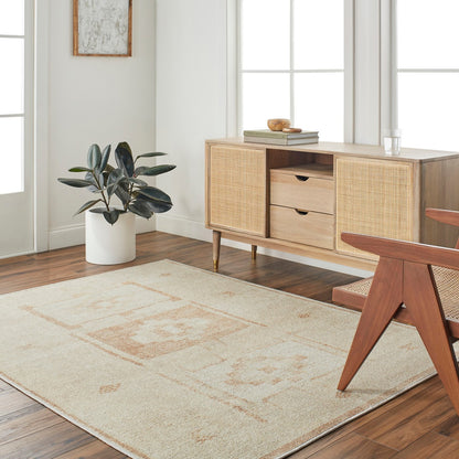 MAMTA Becki Owens x Livabliss Global Berber Apricot Area Rug Roomscene