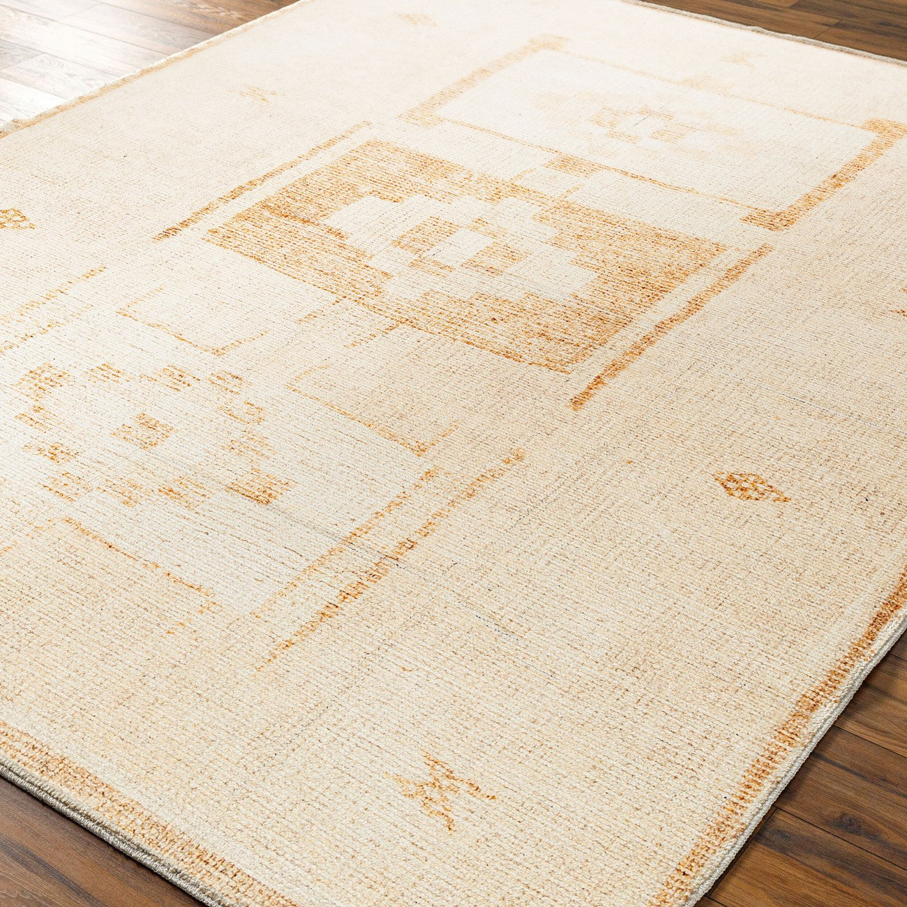 MAMTA Becki Owens x Livabliss Global Berber Apricot Area Rug Corner