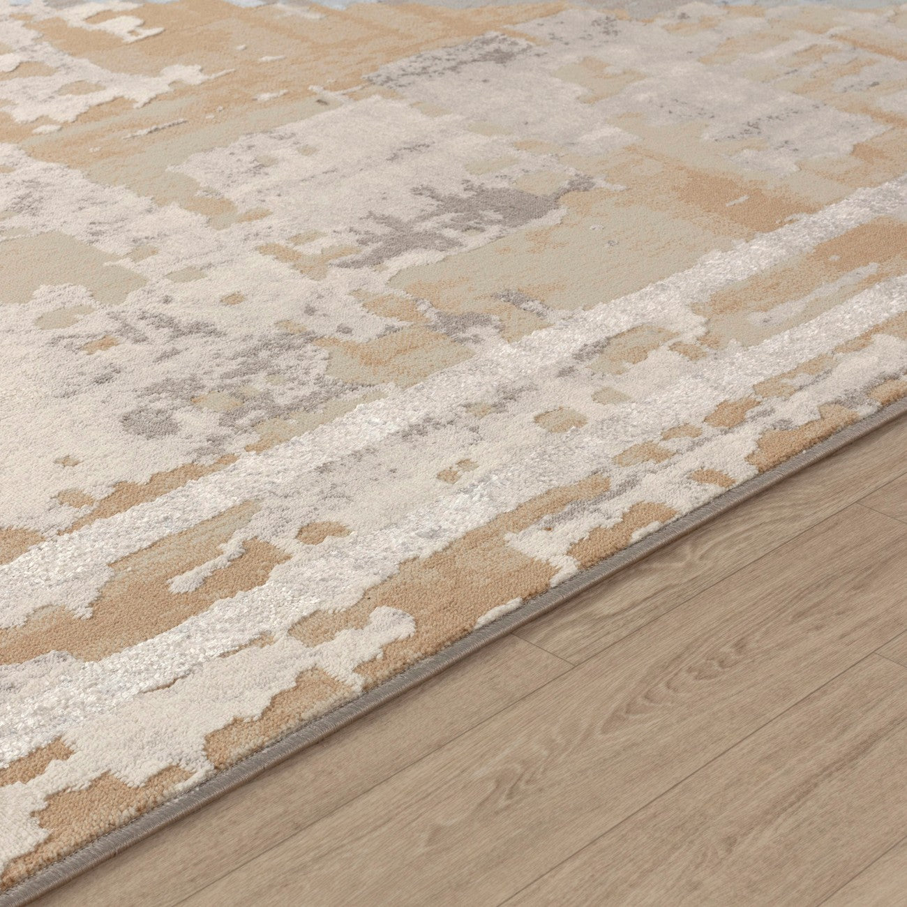 MARTINA Abstract Modern Marble Beige/White Area Rug Texture
