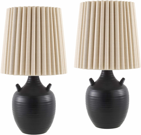 Marostica Black & Cream Ceramic Table Lamp