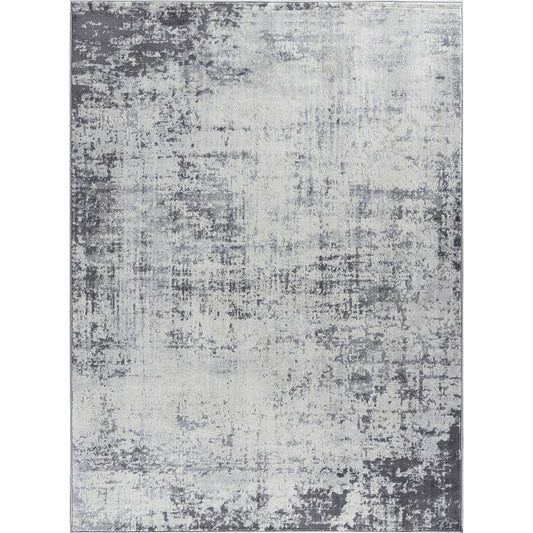 MILENA Abstract Modern Marble Grey/White Area Rug Flat