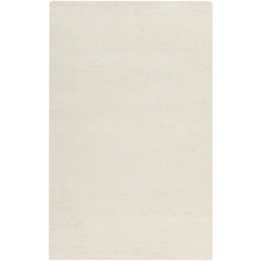 MITHILA Hand-Loomed Modern Wool Cream Area Rug Flat