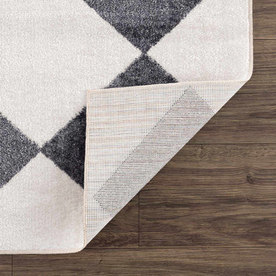 Ulric Gray Diamond Washable Area Rug