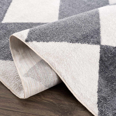 Ulric Gray Diamond Washable Area Rug