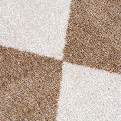 Ulric Beige Diamond Washable Area Rug