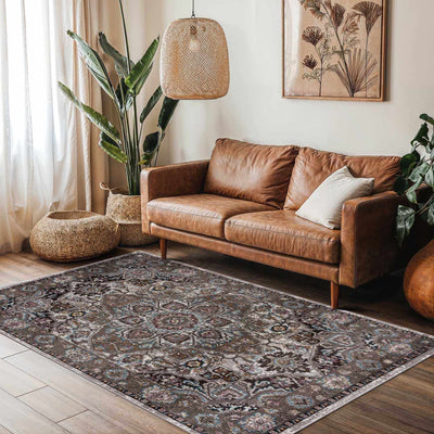 Mardin Brown Medallion Rug - Limited Edition